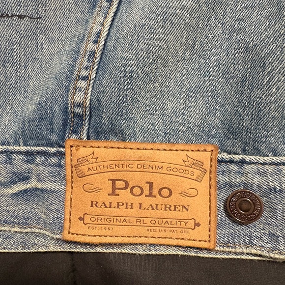 Ralph Lauren Blue Denim Jacket with Bear Print - Picture 8 of 12